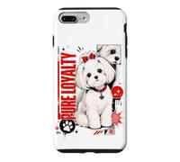 Custodia per iPhone 7 Plus/8 Plus Simpatico cane maltese puro proprietario di animali fedeltà