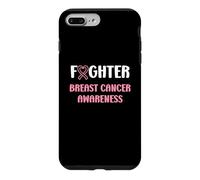Custodia per iPhone 7 Plus/8 Plus Simple woman fighting ribbon fighter Breast Cancer Awarenes