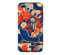 Custodia per iPhone 7 Plus/8 Plus Slitta vintage riempita con fiori invernali