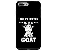 Custodia per iPhone 7 Plus/8 Plus Small Animals Goat quote life is better with a Goat