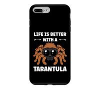 Custodia per iPhone 7 Plus/8 Plus Small Spider quote funny Life is better with a tarantula