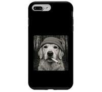 Custodia per iPhone 7 Plus/8 Plus Smoking Golden Retriever Dog Meme Cigarette Grunge Beanie