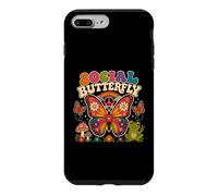 Custodia per iPhone 7 Plus/8 Plus Sociale Farfalla Hippie Fiore Potenza Pace Vibes Ragazze Felice