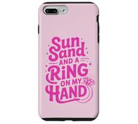 Custodia per iPhone 7 Plus/8 Plus Sole sabbia e un anello sulla mia mano luna di miele