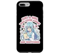 Custodia per iPhone 7 Plus/8 Plus Solo una ragazza che ama anime e schizzi amante artista arte
