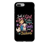 Custodia per iPhone 7 Plus/8 Plus Solo una ragazza che ama capre e polli Fattoria Pollo di capra