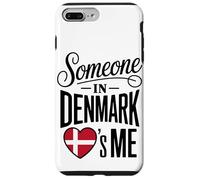 Custodia per iPhone 7 Plus/8 Plus Someone In Denmark Loves Me Heart Danish Flag