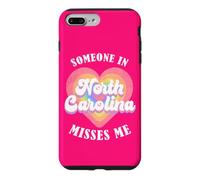 Custodia per iPhone 7 Plus/8 Plus Someone In North Carolina Misses Me Cuore Retro Groovy