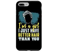 Custodia per iPhone 7 Plus/8 Plus Sono una ragazza ho solo capelli migliori di te orgoglio per capelli corti