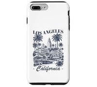 Custodia per iPhone 7 Plus/8 Plus Souvenir di viaggio minimalista con skyline della California di Los Angeles