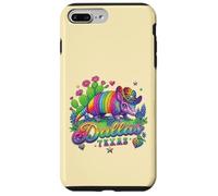 Custodia per iPhone 7 Plus/8 Plus Souvenir retrò anni '80 Arcobaleno Armadillo Cowboy Dallas Texas