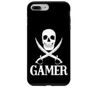 Custodia per iPhone 7 Plus/8 Plus Spade pirata del giocatore con l'attrezzatura di gioco del cranio per i giochi dei pirati