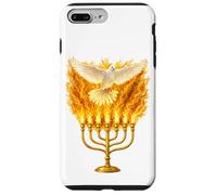 Custodia per iPhone 7 Plus/8 Plus Spirito Santo Fuoco Menorah Shavuot Pentecoste