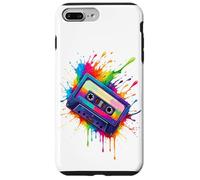 Custodia per iPhone 7 Plus/8 Plus Splash Art Retro Cassette Tape