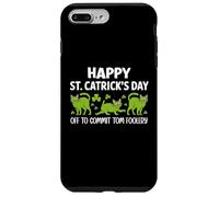 Custodia per iPhone 7 Plus/8 Plus St Patricks Cat Off to Commit Tomfoolery Irish Saint Catrick