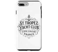 Custodia per iPhone 7 Plus/8 Plus Stampa nera vintage di St. Tropez Yacht Club