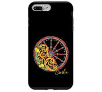 Custodia per iPhone 7 Plus/8 Plus Stampa Ruota Carro Siciliano, Patrimonio Italiano Sicilia Pride
