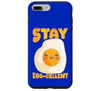Custodia per iPhone 7 Plus/8 Plus Stay Egg, grazioso design Kawaii a forma di uovo fritto