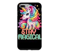 Custodia per iPhone 7 Plus/8 Plus Stay Magical Unicorn, simpatica grafica con fantasia arcobaleno
