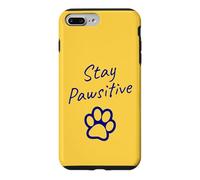 Custodia per iPhone 7 Plus/8 Plus Stay Pawsitive Divertenti Vibrazioni retrò per amanti dei cani