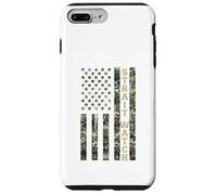 Custodia per iPhone 7 Plus/8 Plus Strait Watch USA American Flag Camouflage Distressed Style