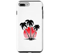 Custodia per iPhone 7 Plus/8 Plus Sunset Beach Palm Trees for Summer Vacation or Holidays