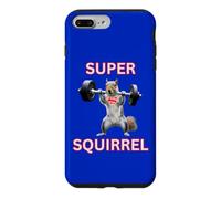 Custodia per iPhone 7 Plus/8 Plus Super Scoiattolo Sollevatore Pesi Scoiattolo Supereroe Costume