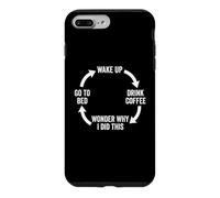Custodia per iPhone 7 Plus/8 Plus Svegliati, bevi caffè, chiediti perché ho fatto questo... caffè divertente