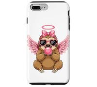 Custodia per iPhone 7 Plus/8 Plus Sweet Valentine's Day Sloth Angel With Pink Wings