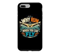 Custodia per iPhone 7 Plus/8 Plus Swim Team Butterfly Perché correre quando si può volare umorismo