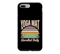Custodia per iPhone 7 Plus/8 Plus Tappetino da yoga srotolato quotidiano retrò tramonto yoga