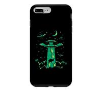 Custodia per iPhone 7 Plus/8 Plus Tartaruga tema novità UFO alieno rapimento disco volante arte