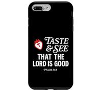 Custodia per iPhone 7 Plus/8 Plus Taste And See That Lord is Good Psalm 34:8 Christian Verse