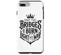 Custodia per iPhone 7 Plus/8 Plus Tatuaggi May The Bridges I Burn Light My Way Distressed