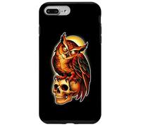 Custodia per iPhone 7 Plus/8 Plus Tatuaggio Mystic Owl Skull Full Moon - Design estetico scuro