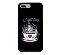 Custodia per iPhone 7 Plus/8 Plus Tazza da tè Londra Big Ben Regno Unito carino souvenir da viaggio