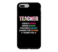 Custodia per iPhone 7 Plus/8 Plus Teacher Flower Takes A Hand Thank You Funny School Teachers