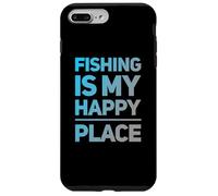Custodia per iPhone 7 Plus/8 Plus Testo umoristico divertente pescatori pesca è il mio posto felice