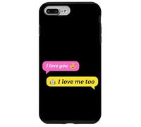 Custodia per iPhone 7 Plus/8 Plus Text Conversation Funny Messages I Love You Robot Lover
