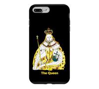 Custodia per iPhone 7 Plus/8 Plus The Queen, Cool Hand Drawn Queen Cartoon Graphic Design