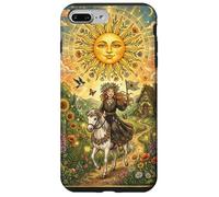 Custodia per iPhone 7 Plus/8 Plus The Sun Tarot Card Celestial Maiden Horse