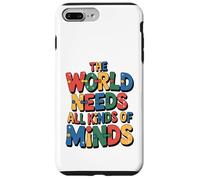 Custodia per iPhone 7 Plus/8 Plus The World Needs All Kinds of Minds Teacher Autism Awareness