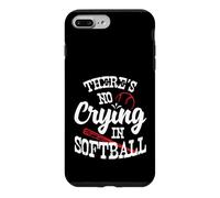 Custodia per iPhone 7 Plus/8 Plus Theres No Crying in Softball Game Sports Baseball Lover