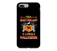 Custodia per iPhone 7 Plus/8 Plus This Crazy Dog Lady American Foxhound Loves Halloween