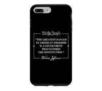 Custodia per iPhone 7 Plus/8 Plus THOMAS JEFFERSON CITA IL PIÙ GRANDE PERICOLO PER LA LIBERTÀ
