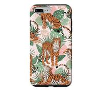Custodia per iPhone 7 Plus/8 Plus Tiger in Tropical Palms Safari Theme