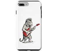 Custodia per iPhone 7 Plus/8 Plus Tiger suona la chitarra Rock & Roll Tigers Rocker Music