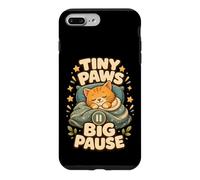 Custodia per iPhone 7 Plus/8 Plus Tiny Paws Big Pause gatto pisolino relax