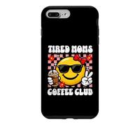 Custodia per iPhone 7 Plus/8 Plus Tired Moms Coffee Club Happy Peace Occhiali da sole con grafica retrò