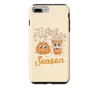 Custodia per iPhone 7 Plus/8 Plus Tis the season pumpkin spice latte Halloween fall coffee
